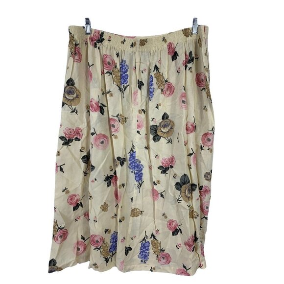 Sag Harbor Women's Canary Yellow Floral Top & Skirt Set w/ Pockets - Picture 8 of 12